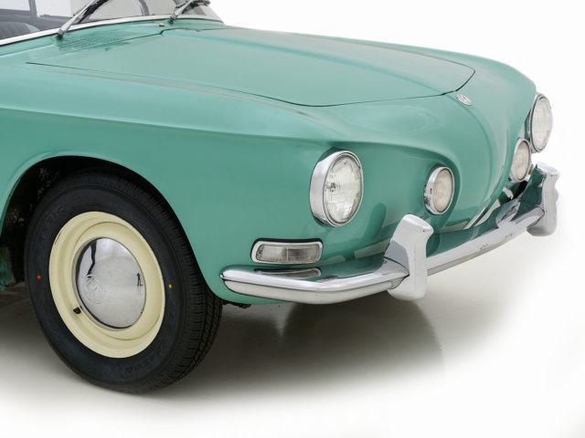 front of volkswagen type 34 ghia coupe for sale by hyman classic cars