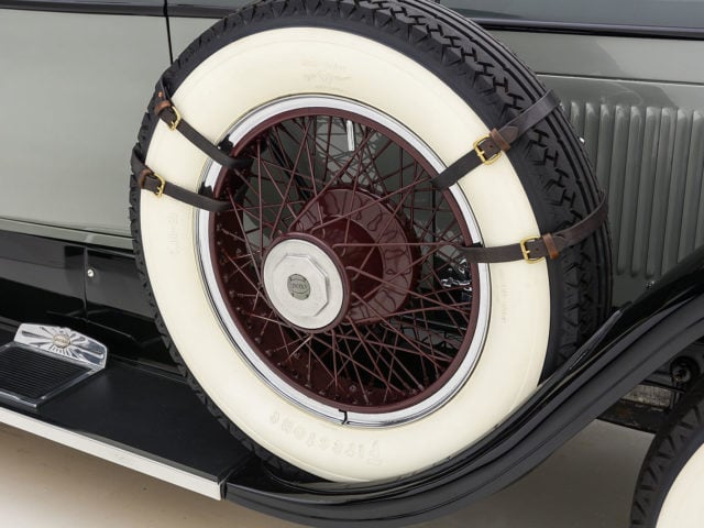 spare tire of lincoln model l dietrich coupe roadster for sale by hyman dealers