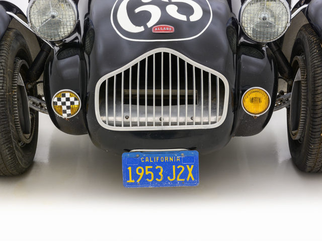 front of old allard j2x roadster for sale by hyman classic cars