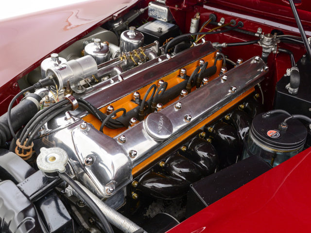 engine of jaguar roadster for sale by hyman classic cars