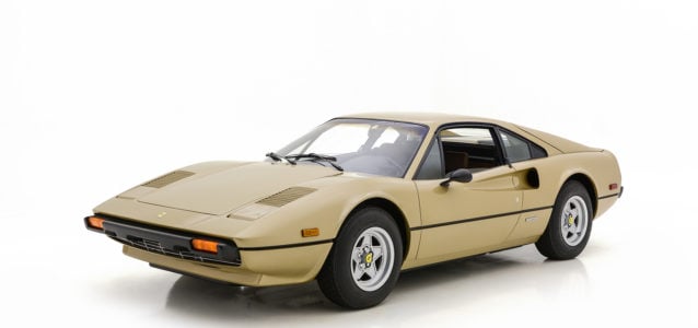 front of old ferrari 308 gtb for sale by hyman vintage car dealers