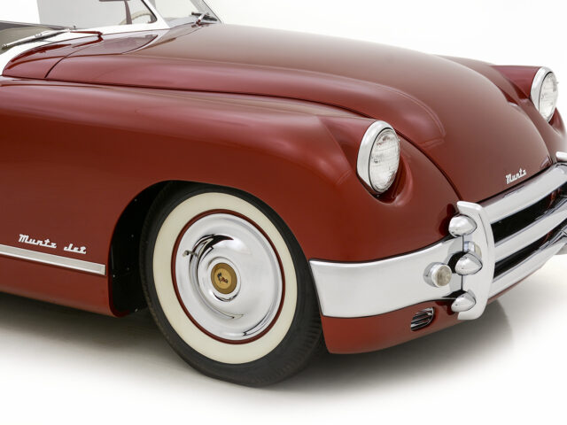 front of antique muntz jet for sale by hyman classic cars