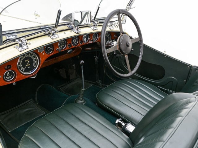 front interior of alvis speed tourer 4 door for sale by hyman classic car dealers