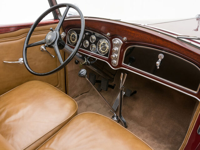 front interior of cadillac convertible coupe for sale by hyman classic car dealers