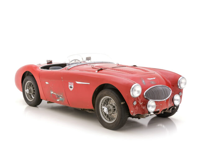 front of austin healey for sale by hyman consignment car dealers