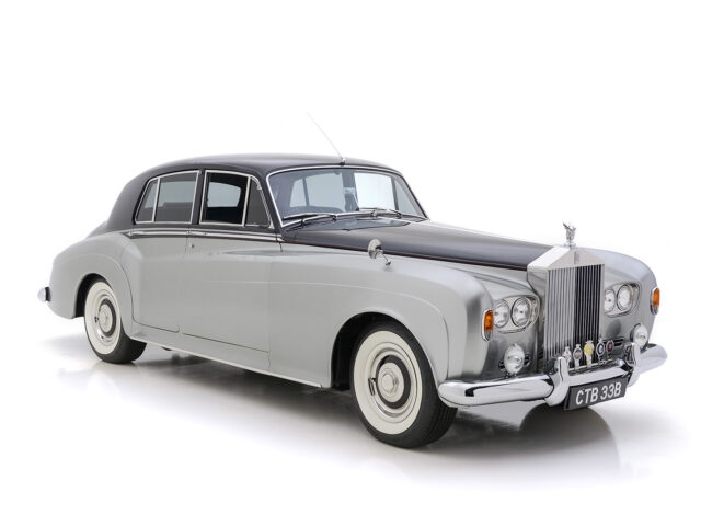 front of rolls-royce silver cloud saloon for sale by hyman classic car dealers