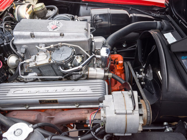 engine of chevrolet corvette tanker coupe for sale by hyman car dealers