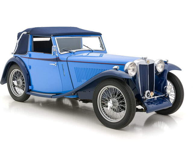 front of mg ta tickford drophead coupe for sale by hyman classic car dealers