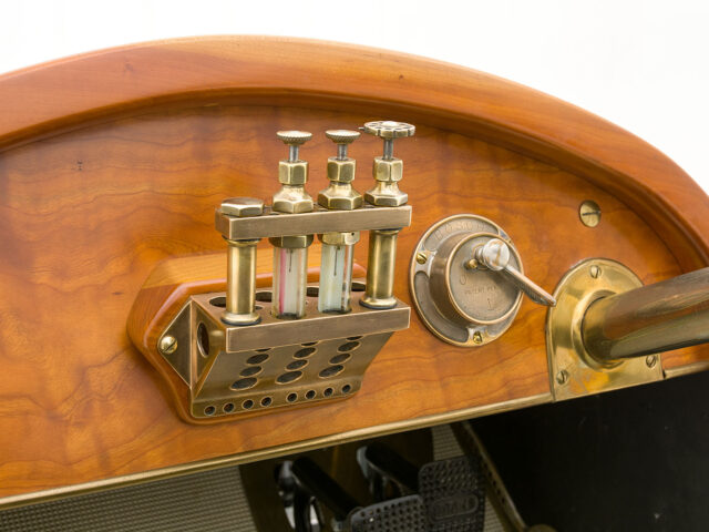 dashboard of white model speedster for sale by hyman classic car dealers