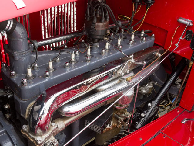 engine of kissel eagle speedster for sale by hyman antique car dealers