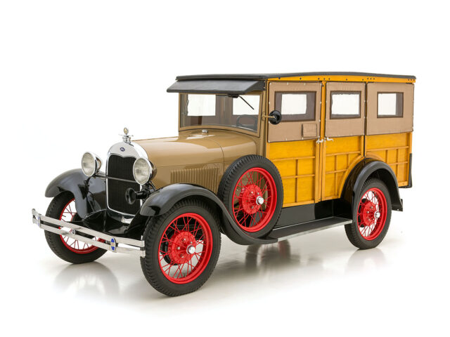 front of ford model a station wagon for sale by hyman classic car dealers