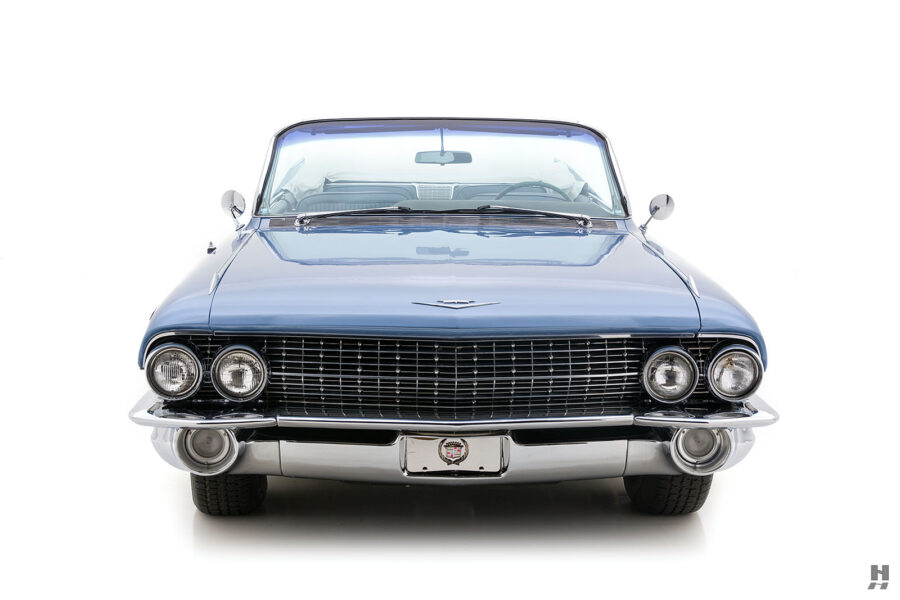 front of cadillac eldorado biarritz convertible for sale by hyman cars