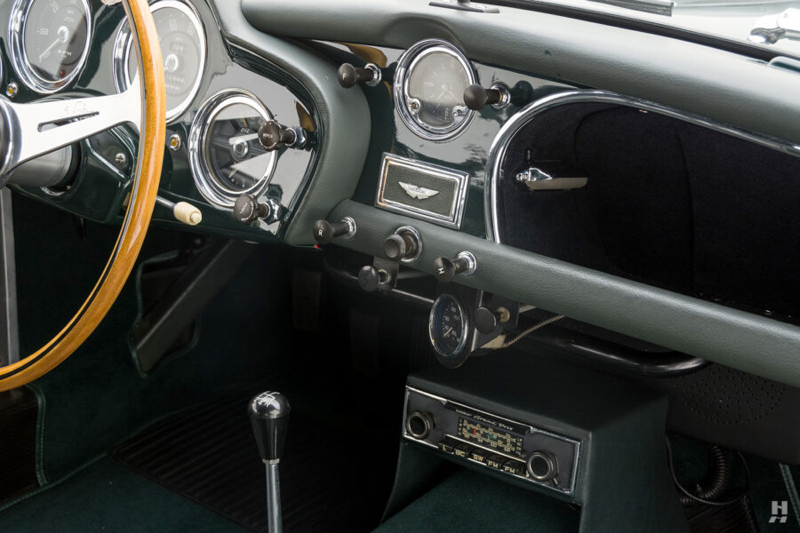 dashboard of old aston martin coupe for sale by hyman car dealers