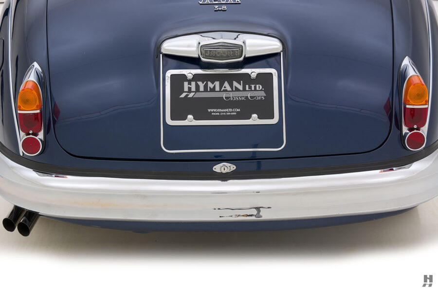 back of old jaguar mkii 3.8 litre saloon for sale by hyman classic cars