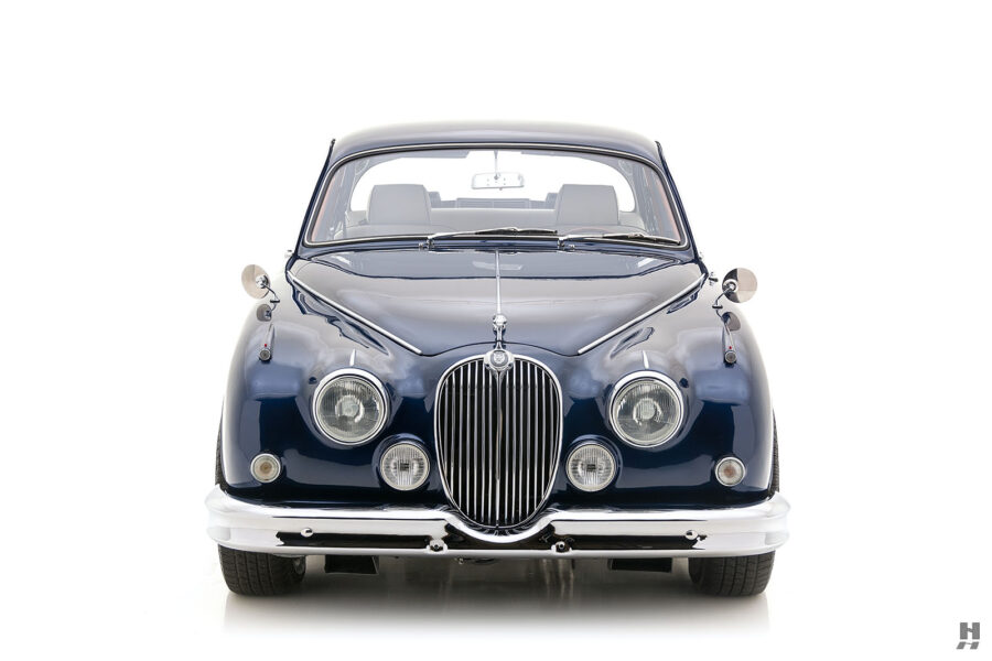 front of old jaguar mkii 3.8 litre saloon for sale by hyman classic cars