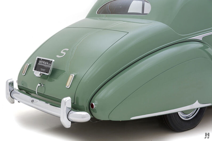 angled backside of classic 1951 bentley ward coupe for sale at hyman cars