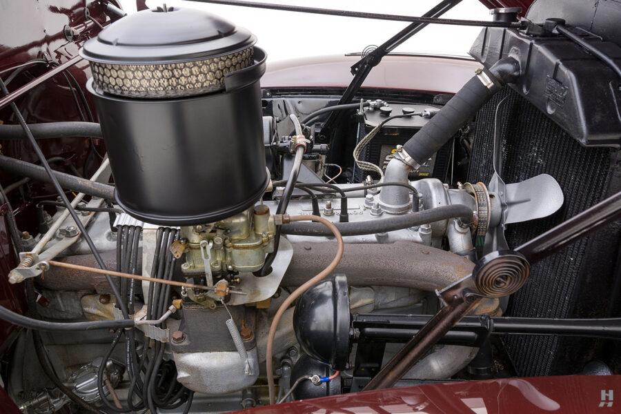 engine of antique hudson sedan for sale at hyman classic cars
