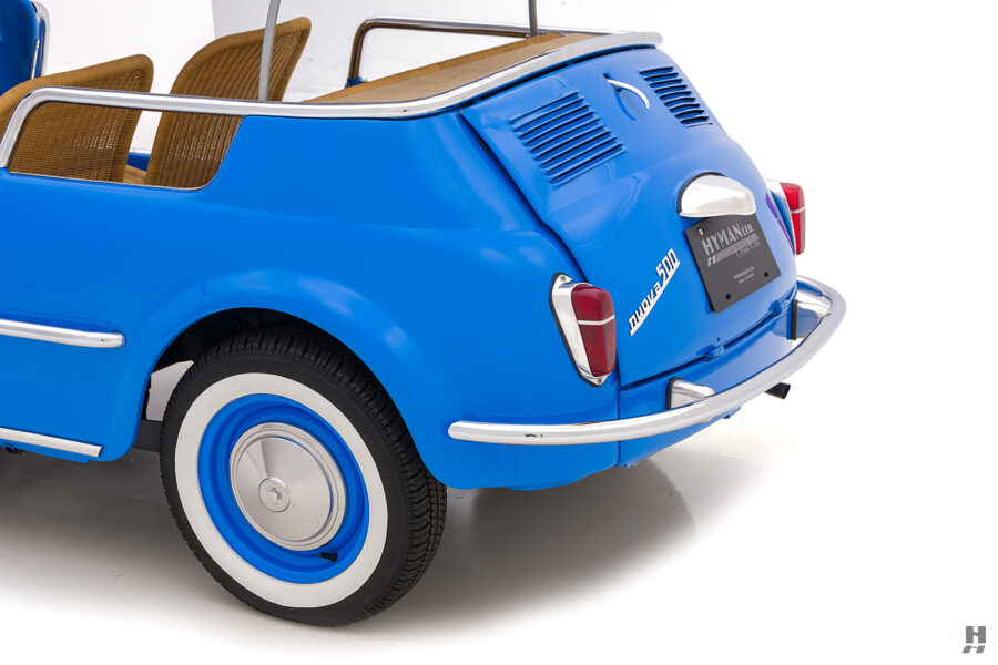 angled back of 1959 fiat 500 jolly for sale at hyman consignment dealers