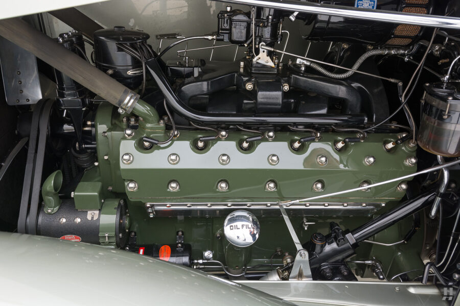 engine of antique 1933 packard sport phaeton for sale at hyman classic cars
