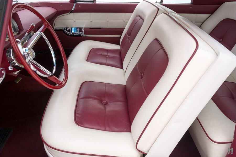 front interior of vintage 1956 lincoln continental car for sale at hyman dealers