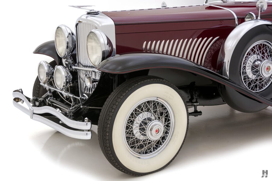 angled front of antique 1930 duesenberg for sale at hyman classic cars