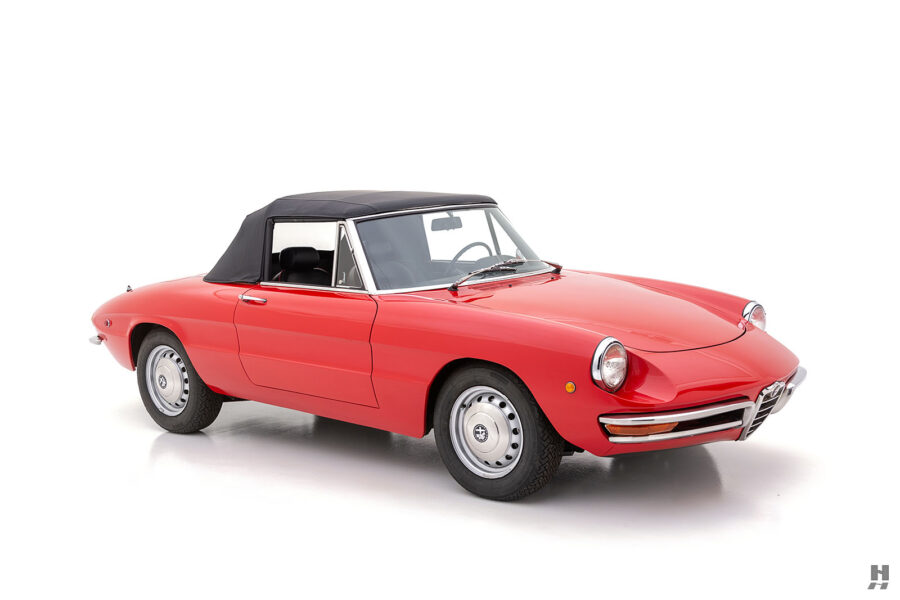 frontside of old alfa romeo spider for sale by hyman car dealers
