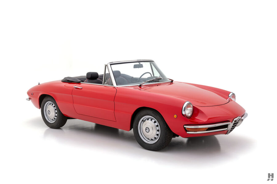 frontside of the old alfa romeo spider for sale by hyman car dealers