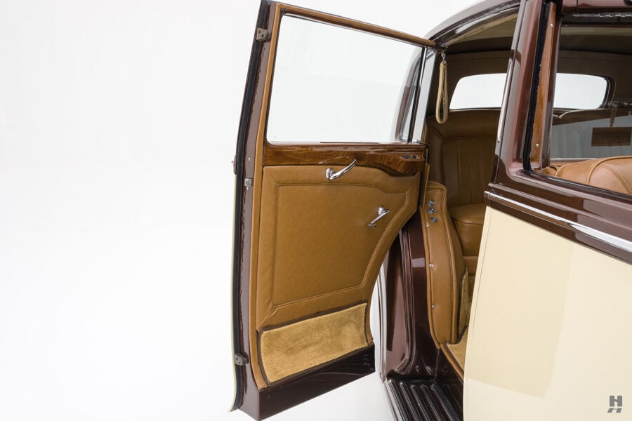 rear door of rolls royce silver automobile for sale at hyman dealers