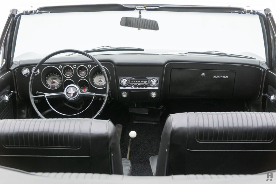 dashboard of chevrolet corvair convertible for sale by hyman classic cars