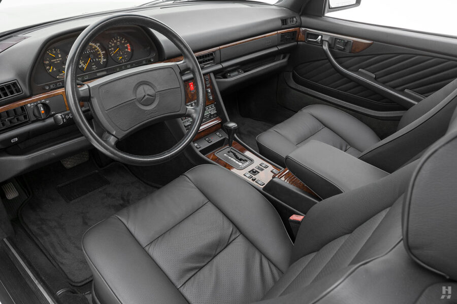interior of vintage mercedes benz coupe for sale by hyman