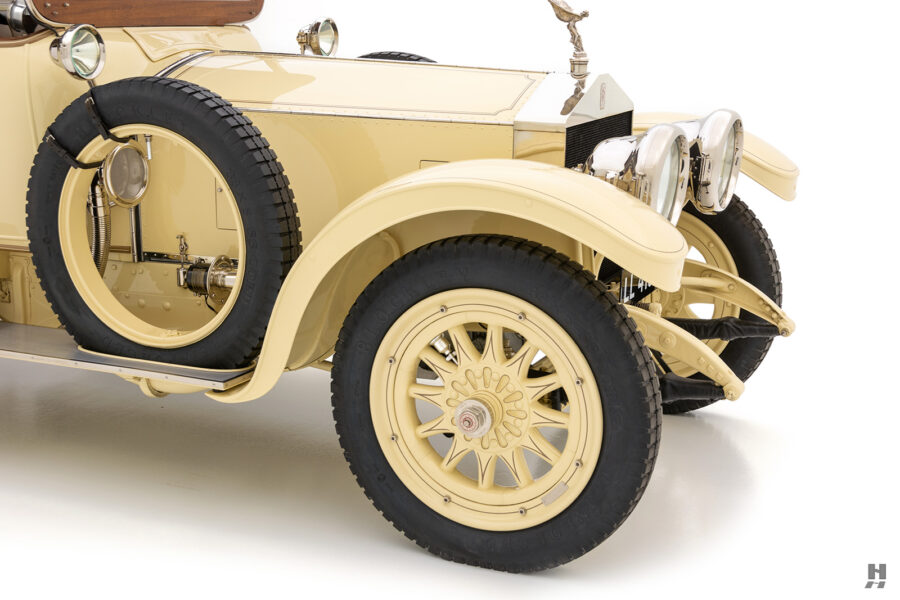 front of old rolls-royce silver ghost for sale by hyman dealers