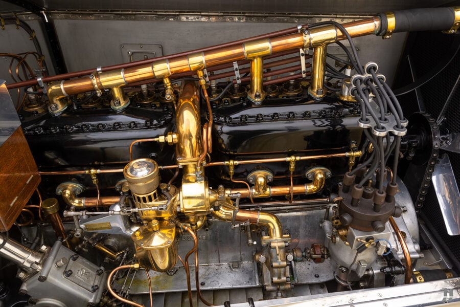 engine of old rolls-royce silver ghost for sale by hyman dealers
