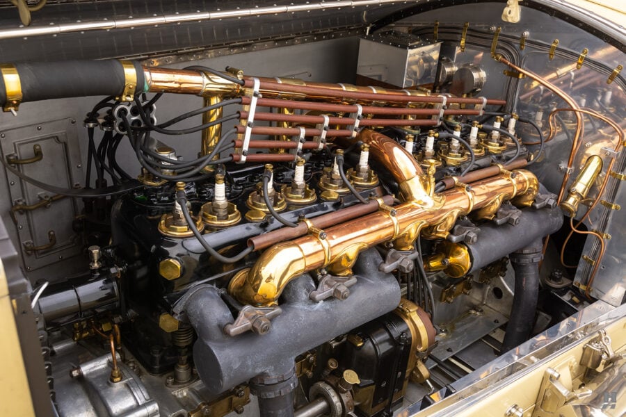 engine of old rolls-royce silver ghost for sale by hyman dealers