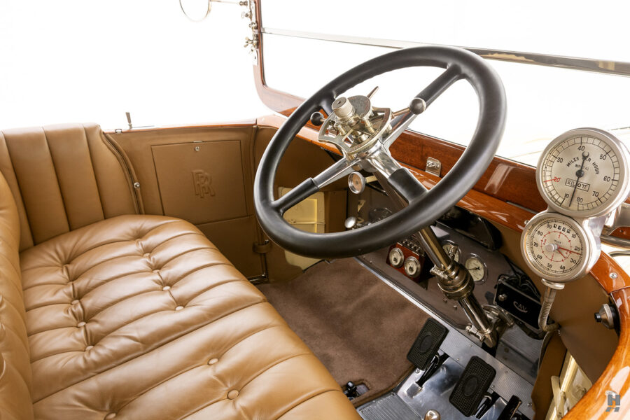 interior of old rolls-royce silver ghost for sale by hyman dealers