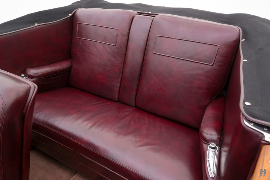 back seats of old cadillac v-16 convertible for sale by hyman car dealers
