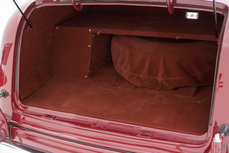 trunk of old cadillac v-16 convertible for sale by hyman car dealers