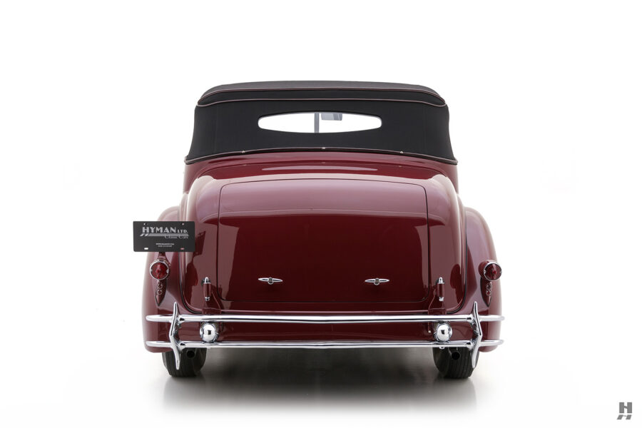 back of old cadillac v-16 convertible for sale by hyman car dealers