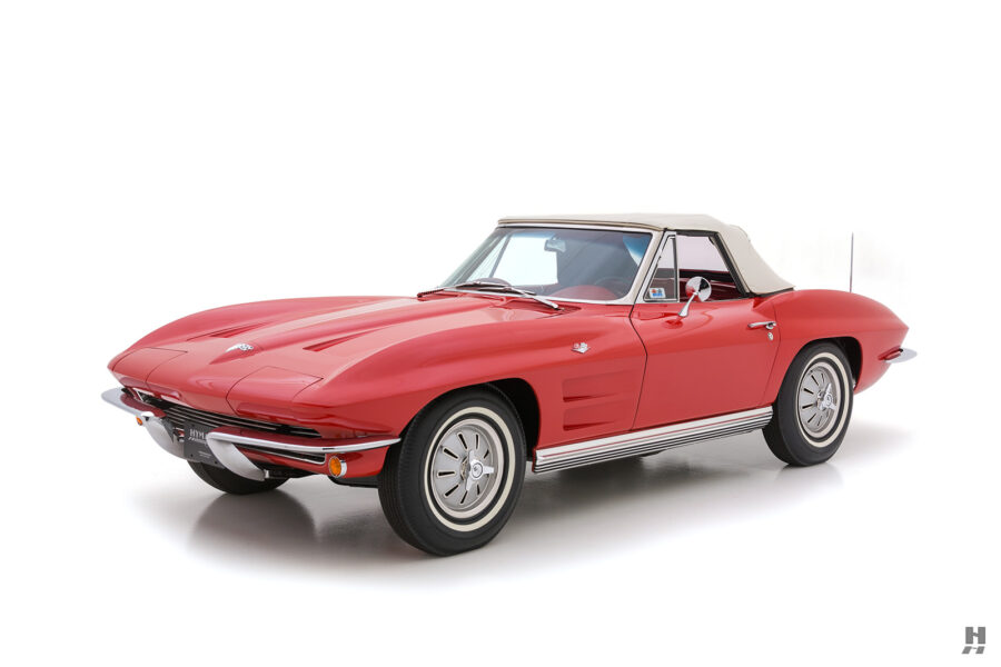 frontside of chevrolet corvette convertible for sale by hyman classic cars
