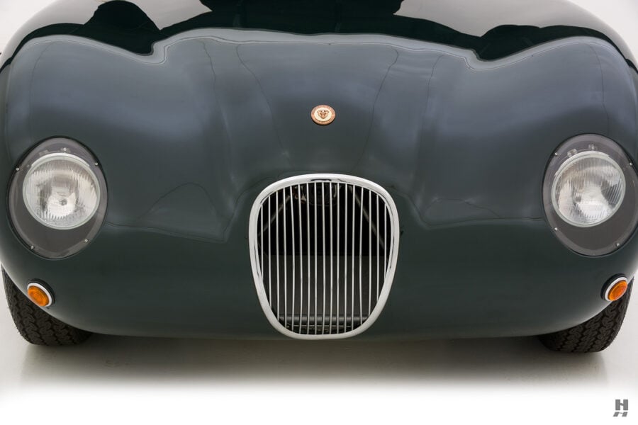 Front of antique Jaguar C-Type Replica from Hyman classic cars