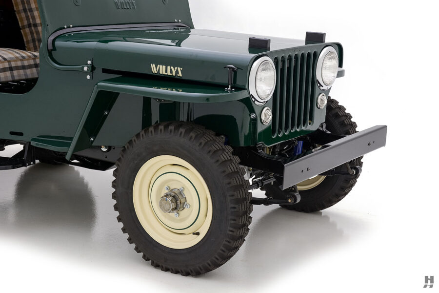 Front of antique Willys Model CJ-3A Jeep for sale by Hyman classic cars