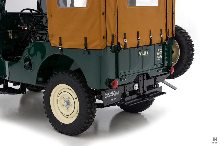 Back of antique Willys Model CJ-3A Jeep for sale by Hyman classic cars