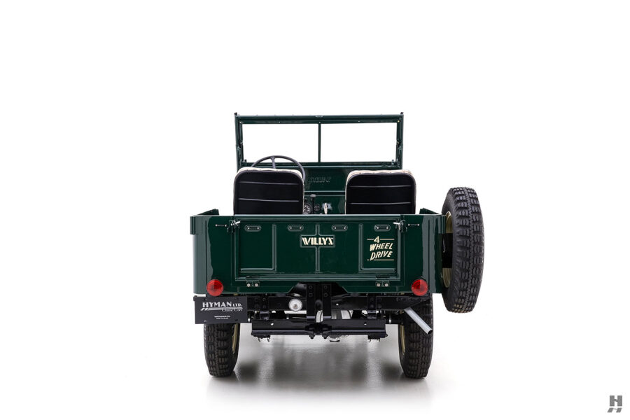 Back of antique Willys Model CJ-3A Jeep for sale by Hyman classic cars