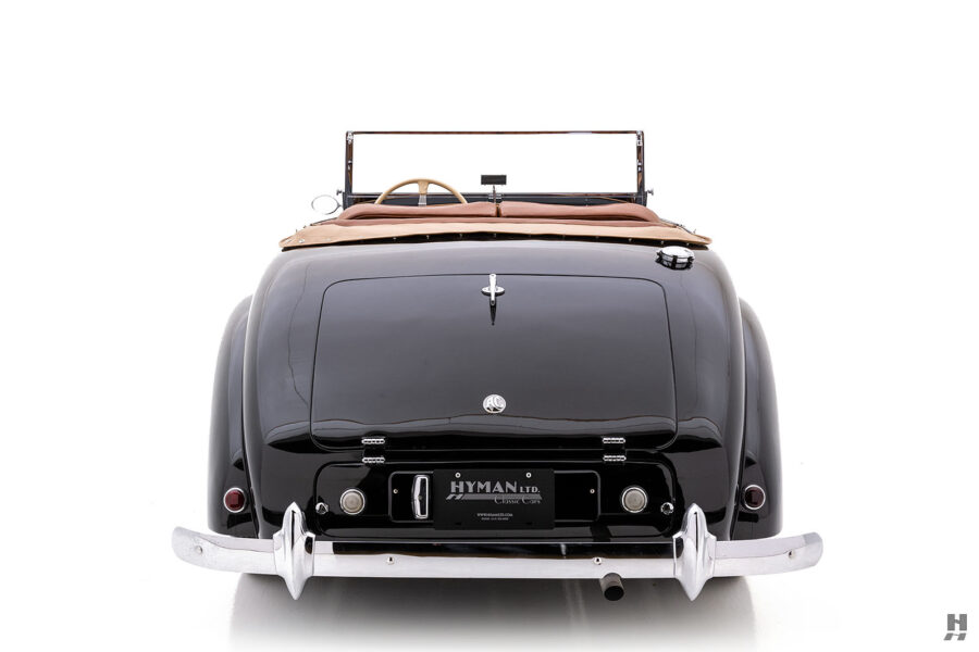 back of antique 1950 AC Mk1 2 Litre Sports Tourer for sale by Hyman classic cars