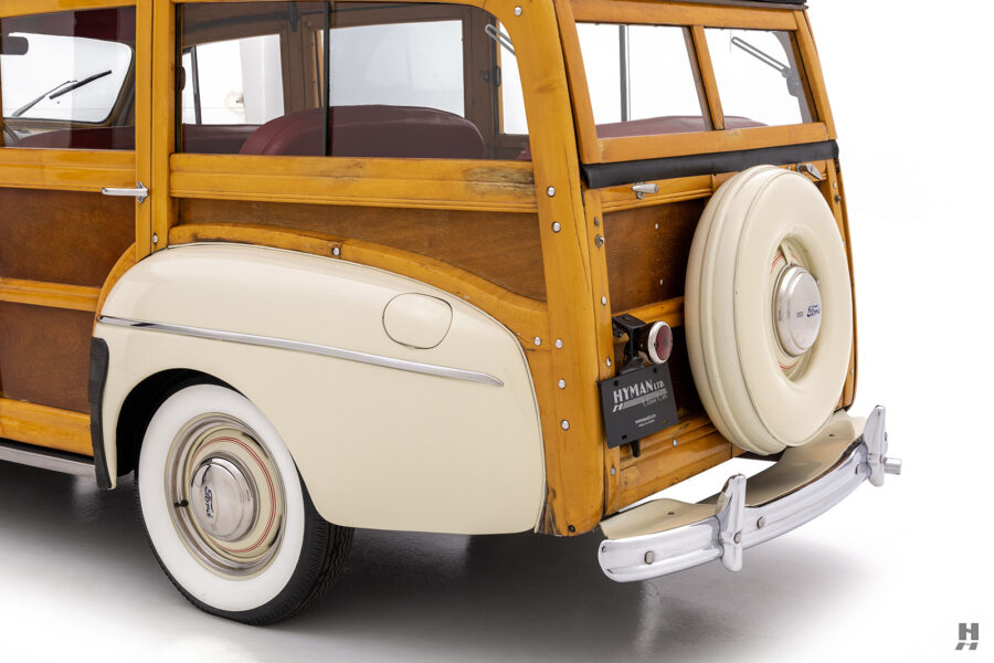 back of antique 1948 Ford Super Deluxe for sale by Hyman classic cars