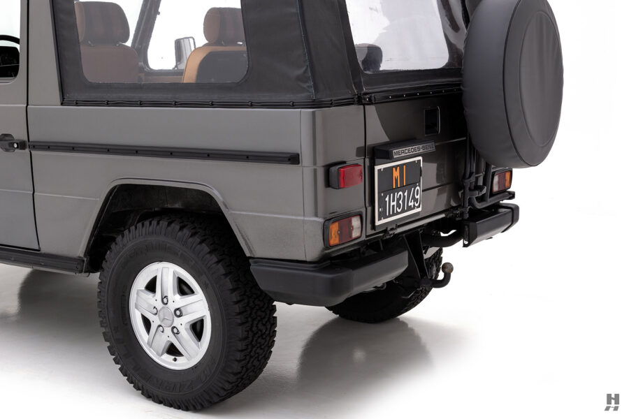 back of vintage 1988 Mercedes-Benz G200 Cabrio for sale by Hyman classic cars