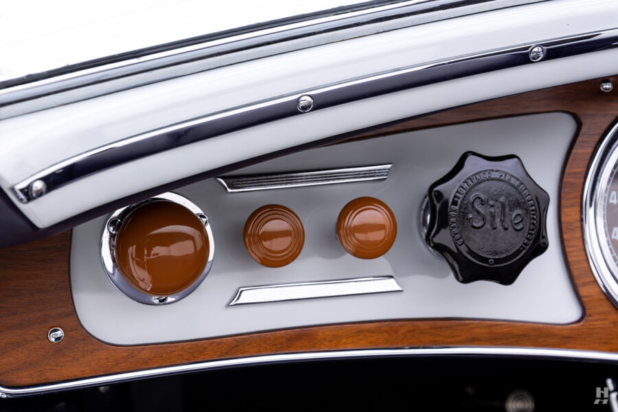 dashboard of antique 1936 Lancia Astura Cabriolet for sale by Hyman classic car dealers