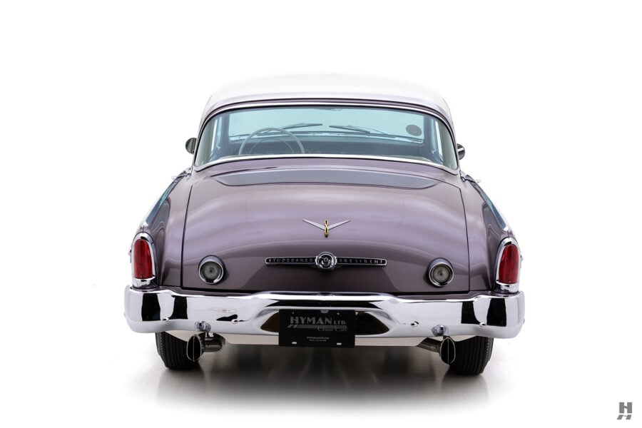 back of old 1955 Studebaker President Speedster for sale by Hyman classic cars