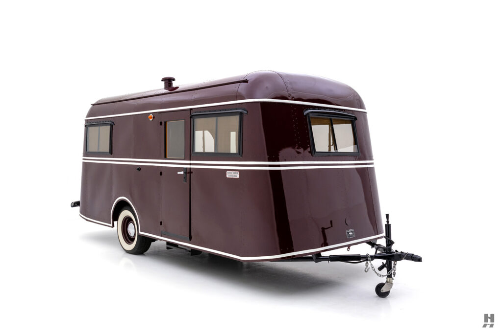 Pierce Arrow Travelodge 1937 Bleu - Brooklin 1/43, Miniature Métal, Occasion